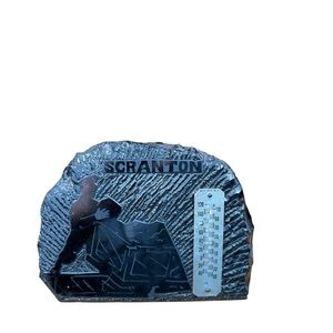 Anthracite Coal Souvenir Desk Thermometer – “Scranton” Coal Miner Scene